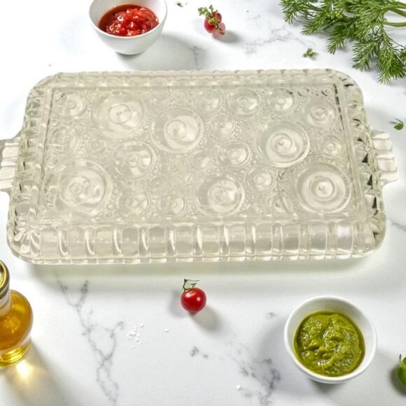 Vintage Rectangle Glass Relish Tray - Picture 4 of 4